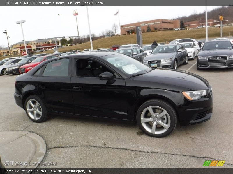 Brilliant Black / Black 2016 Audi A3 2.0 Premium quattro