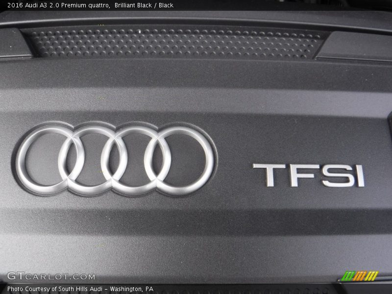 Brilliant Black / Black 2016 Audi A3 2.0 Premium quattro