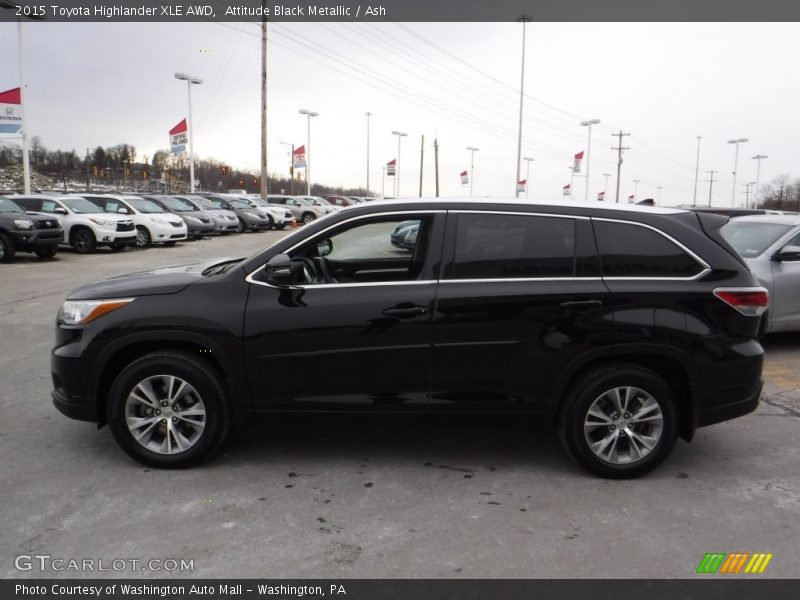 Attitude Black Metallic / Ash 2015 Toyota Highlander XLE AWD