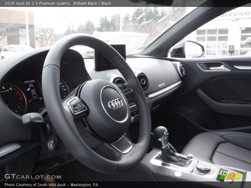 Brilliant Black / Black 2016 Audi A3 2.0 Premium quattro