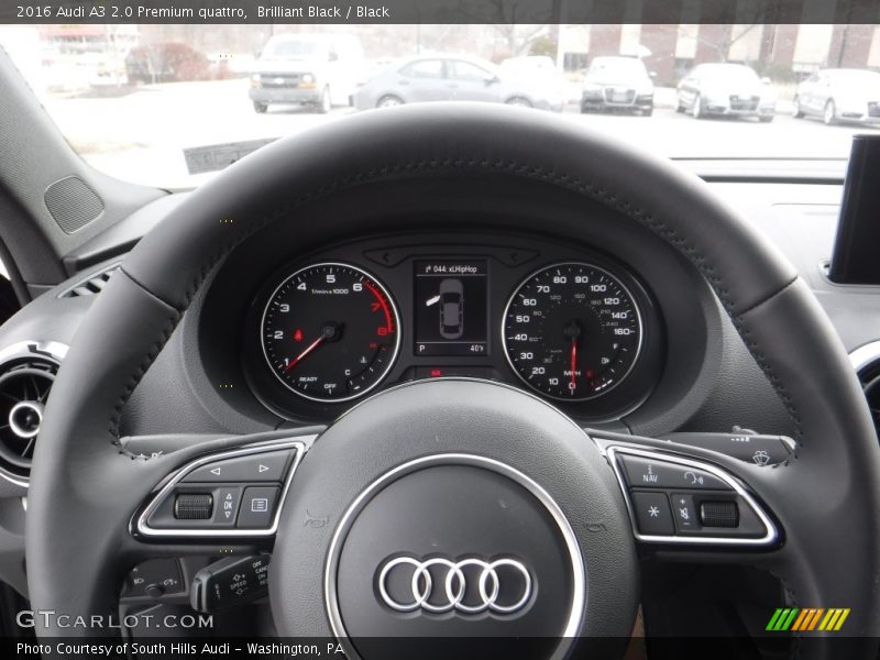 Brilliant Black / Black 2016 Audi A3 2.0 Premium quattro