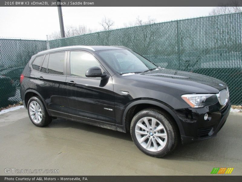Jet Black / Saddle Brown 2016 BMW X3 xDrive28i