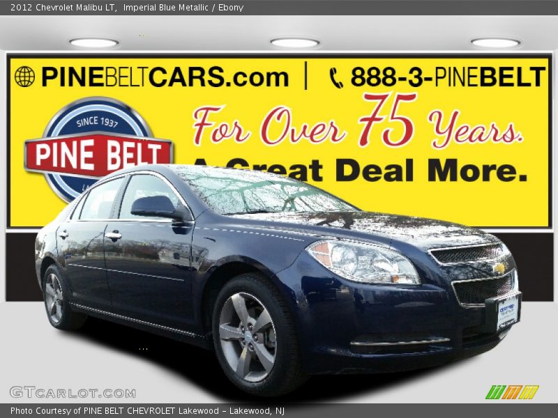 Imperial Blue Metallic / Ebony 2012 Chevrolet Malibu LT