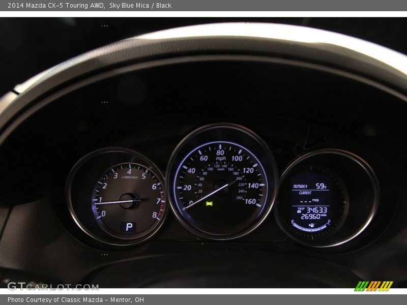 Sky Blue Mica / Black 2014 Mazda CX-5 Touring AWD