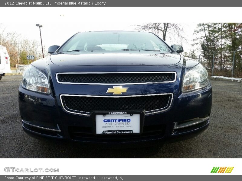 Imperial Blue Metallic / Ebony 2012 Chevrolet Malibu LT