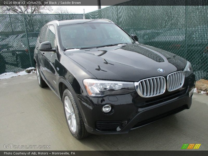 Jet Black / Saddle Brown 2016 BMW X3 xDrive28i