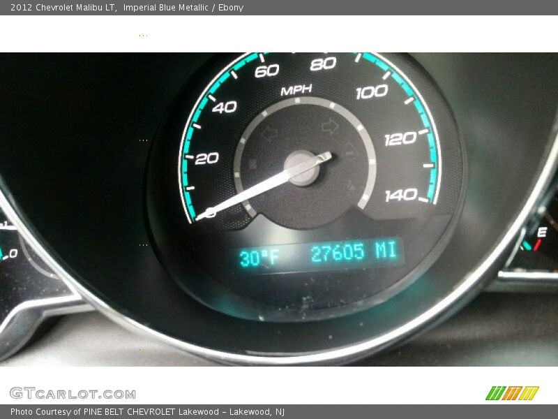 Imperial Blue Metallic / Ebony 2012 Chevrolet Malibu LT