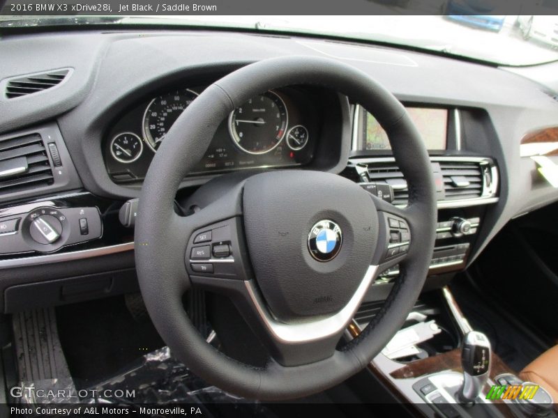 Jet Black / Saddle Brown 2016 BMW X3 xDrive28i