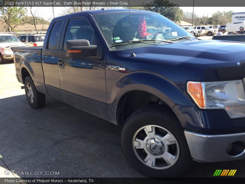 Dark Blue Pearl Metallic / Steel Gray 2012 Ford F150 XLT SuperCab