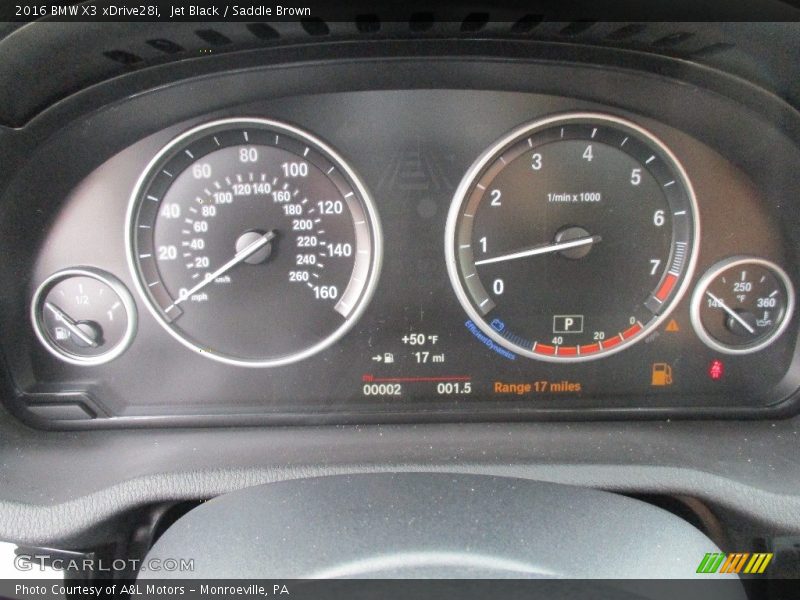 Jet Black / Saddle Brown 2016 BMW X3 xDrive28i