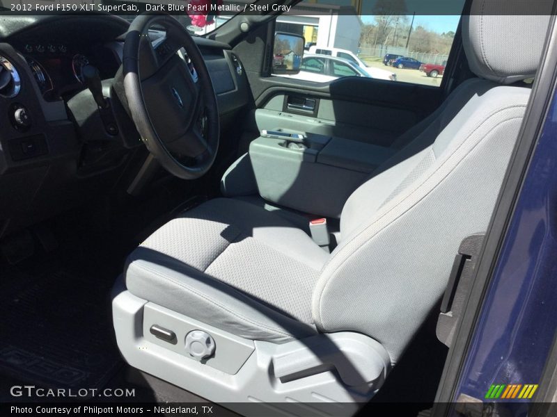 Dark Blue Pearl Metallic / Steel Gray 2012 Ford F150 XLT SuperCab