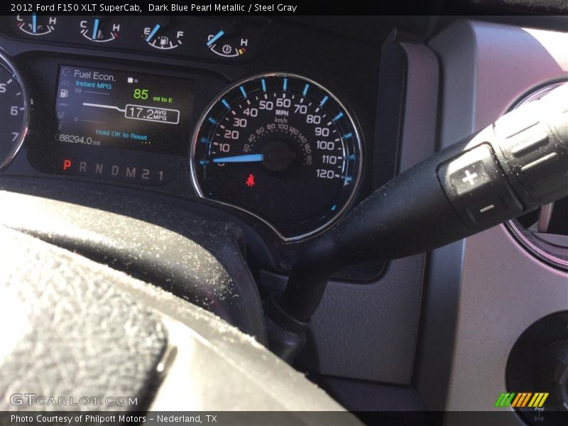 Dark Blue Pearl Metallic / Steel Gray 2012 Ford F150 XLT SuperCab