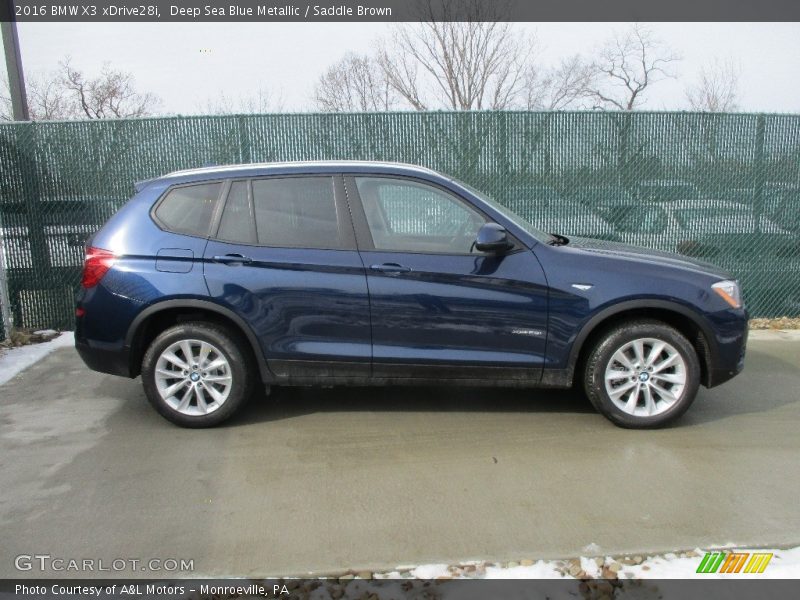 Deep Sea Blue Metallic / Saddle Brown 2016 BMW X3 xDrive28i