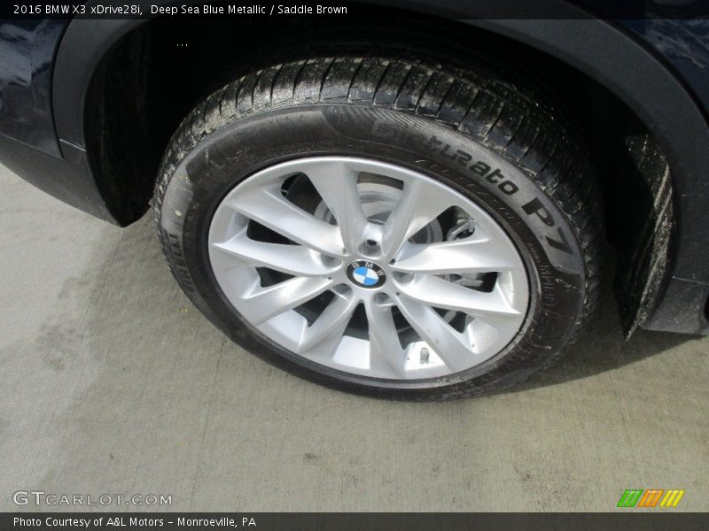 Deep Sea Blue Metallic / Saddle Brown 2016 BMW X3 xDrive28i