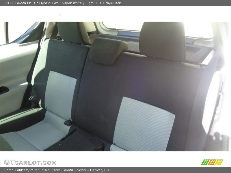 Super White / Light Blue Gray/Black 2012 Toyota Prius c Hybrid Two