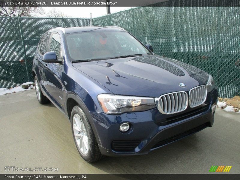 Deep Sea Blue Metallic / Saddle Brown 2016 BMW X3 xDrive28i