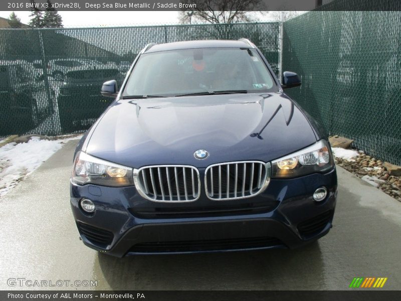 Deep Sea Blue Metallic / Saddle Brown 2016 BMW X3 xDrive28i
