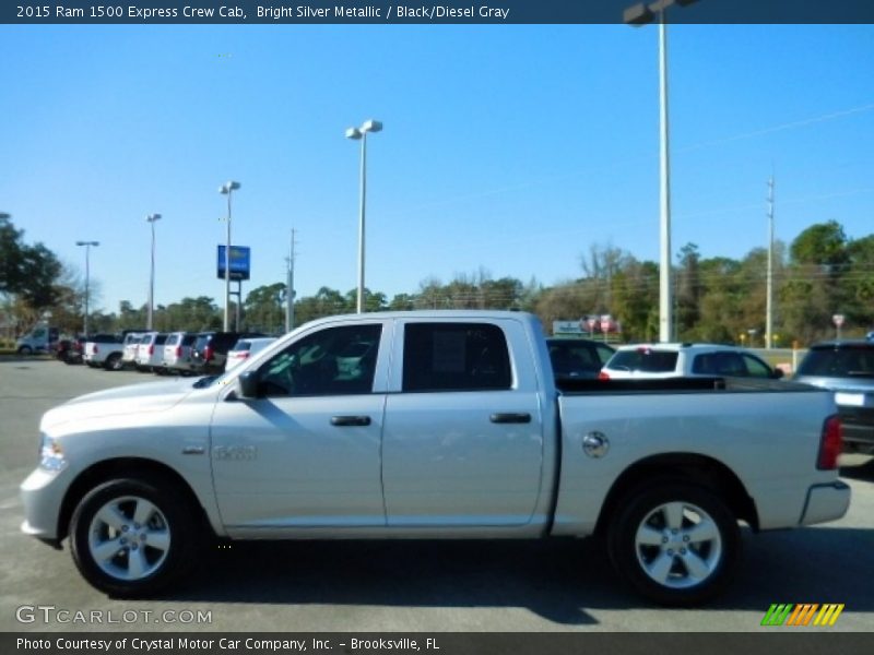 Bright Silver Metallic / Black/Diesel Gray 2015 Ram 1500 Express Crew Cab