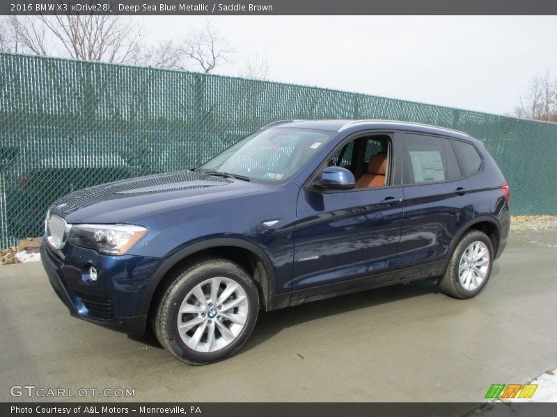 Deep Sea Blue Metallic / Saddle Brown 2016 BMW X3 xDrive28i