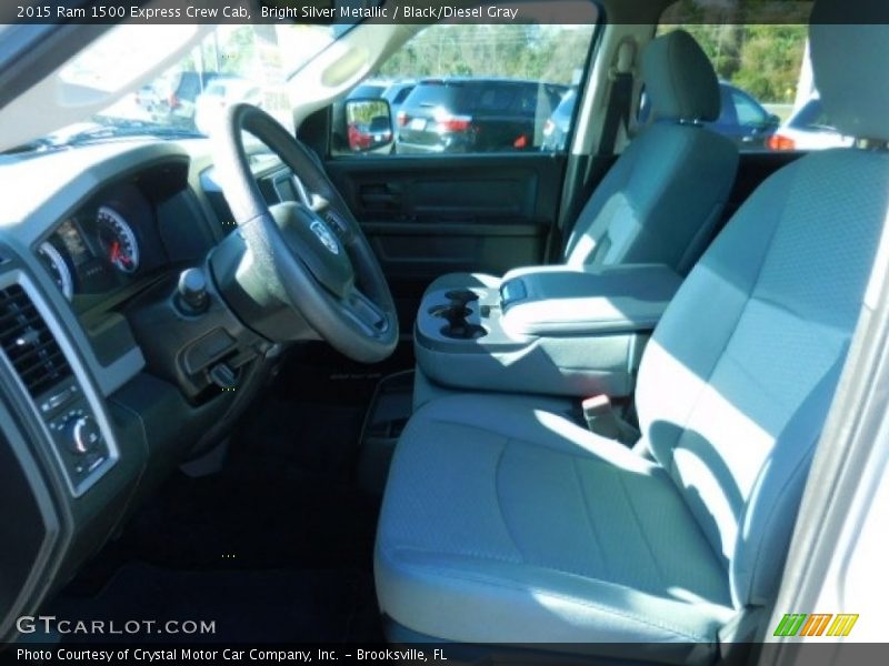 Bright Silver Metallic / Black/Diesel Gray 2015 Ram 1500 Express Crew Cab