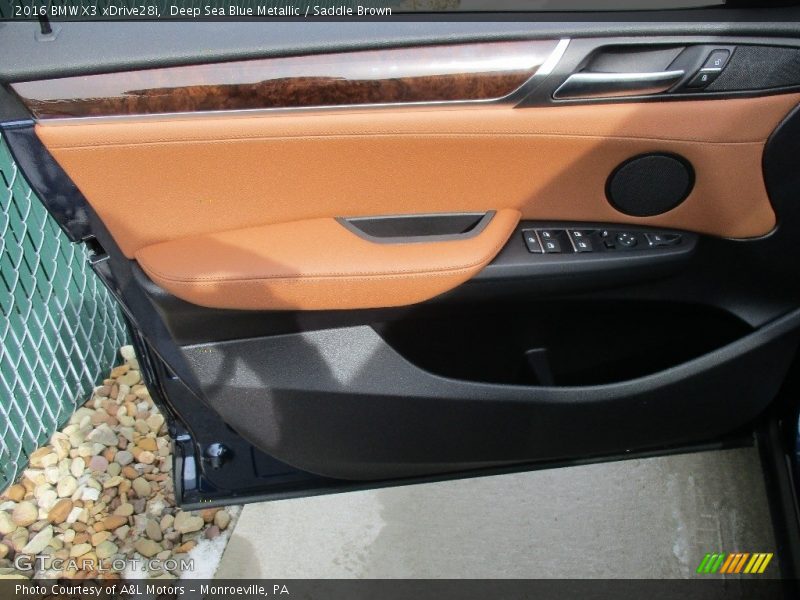 Deep Sea Blue Metallic / Saddle Brown 2016 BMW X3 xDrive28i