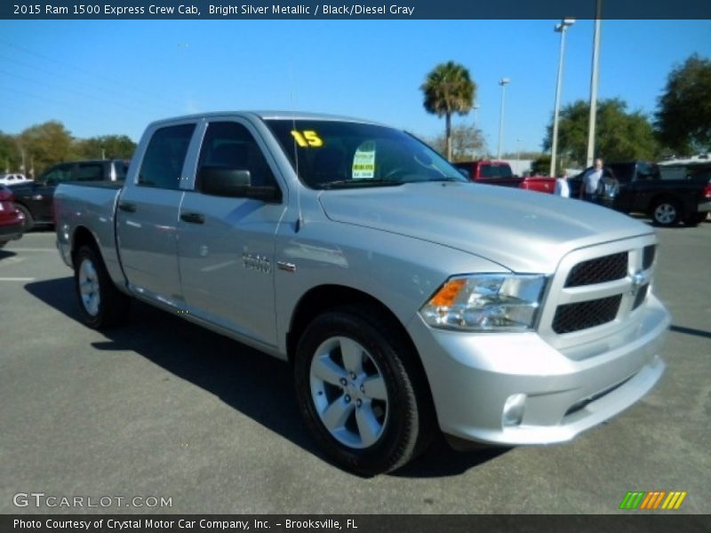 Bright Silver Metallic / Black/Diesel Gray 2015 Ram 1500 Express Crew Cab