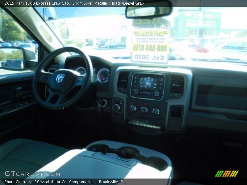Bright Silver Metallic / Black/Diesel Gray 2015 Ram 1500 Express Crew Cab