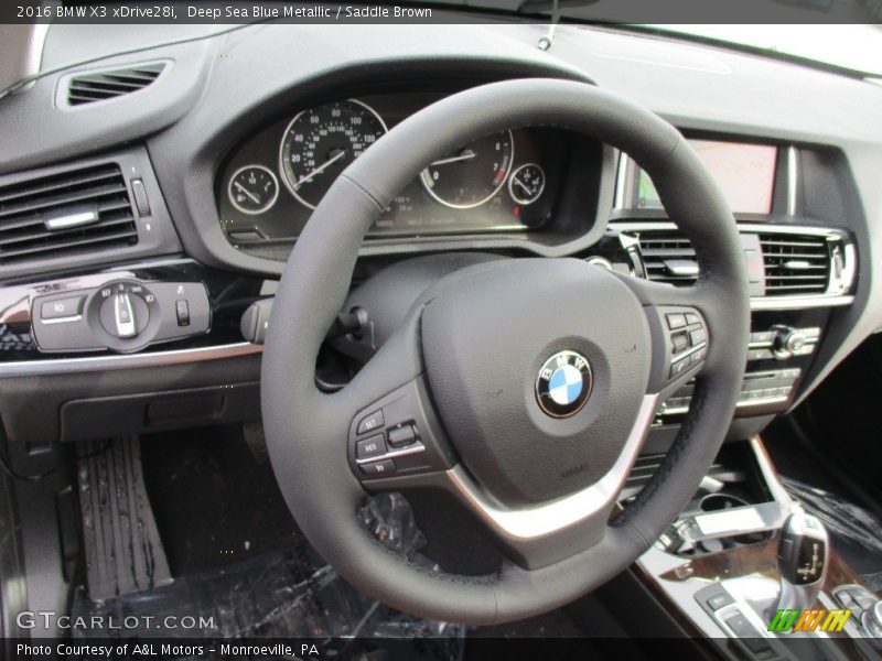 Deep Sea Blue Metallic / Saddle Brown 2016 BMW X3 xDrive28i