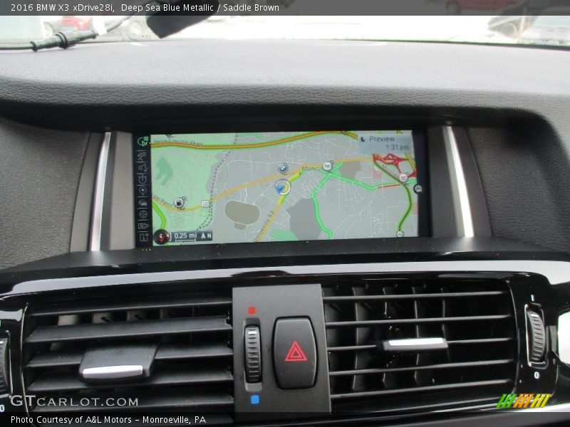 Deep Sea Blue Metallic / Saddle Brown 2016 BMW X3 xDrive28i