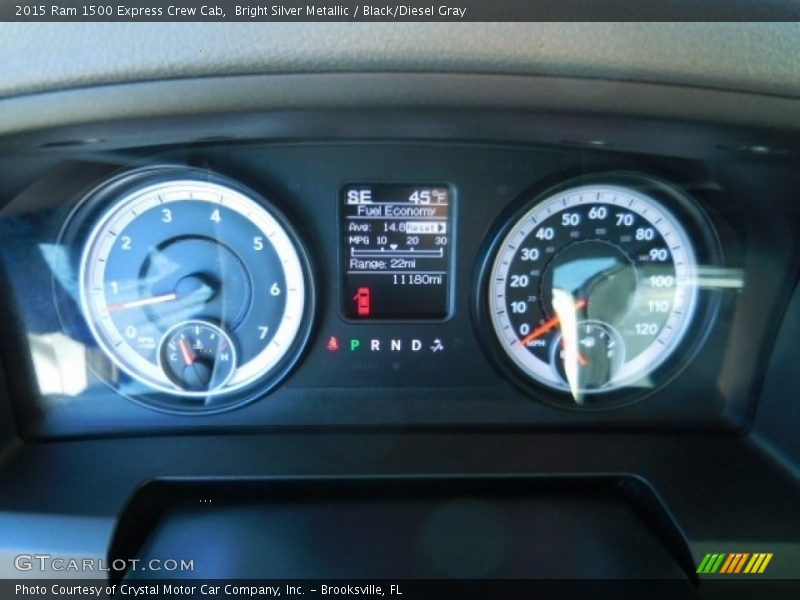 Bright Silver Metallic / Black/Diesel Gray 2015 Ram 1500 Express Crew Cab
