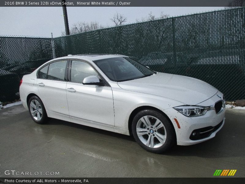 Mineral White Metallic / Oyster 2016 BMW 3 Series 328i xDrive Sedan