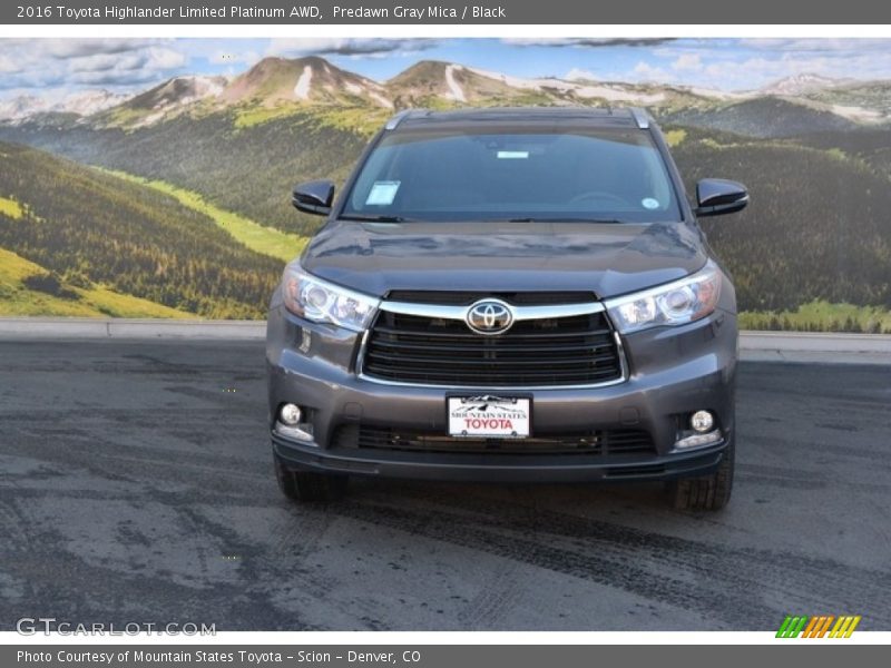 Predawn Gray Mica / Black 2016 Toyota Highlander Limited Platinum AWD