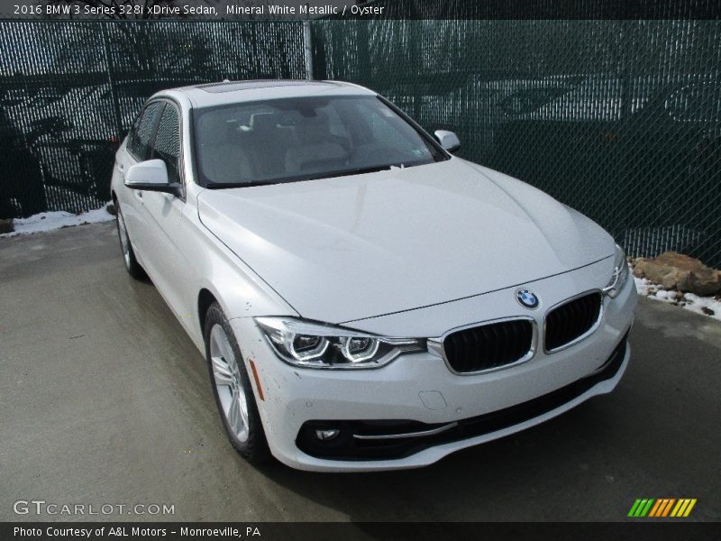Mineral White Metallic / Oyster 2016 BMW 3 Series 328i xDrive Sedan