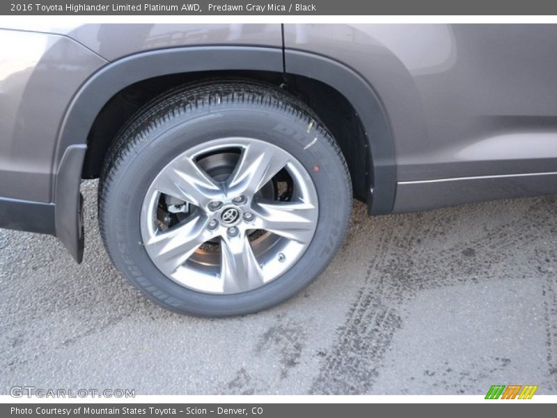 Predawn Gray Mica / Black 2016 Toyota Highlander Limited Platinum AWD