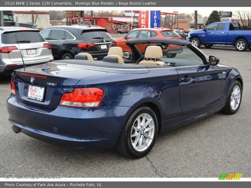 Montego Blue Metallic / Beige Boston Leather 2010 BMW 1 Series 128i Convertible