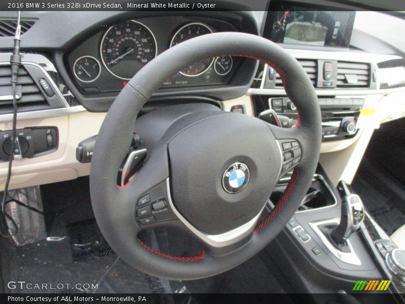Mineral White Metallic / Oyster 2016 BMW 3 Series 328i xDrive Sedan