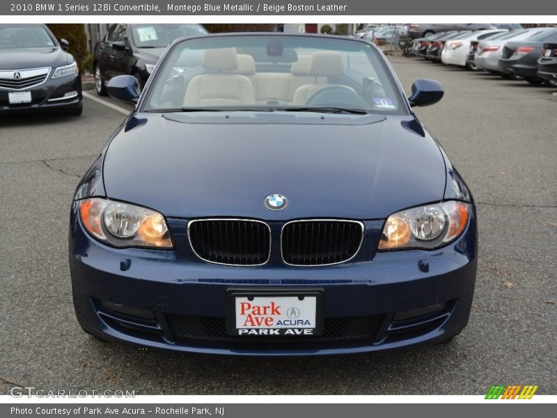 Montego Blue Metallic / Beige Boston Leather 2010 BMW 1 Series 128i Convertible