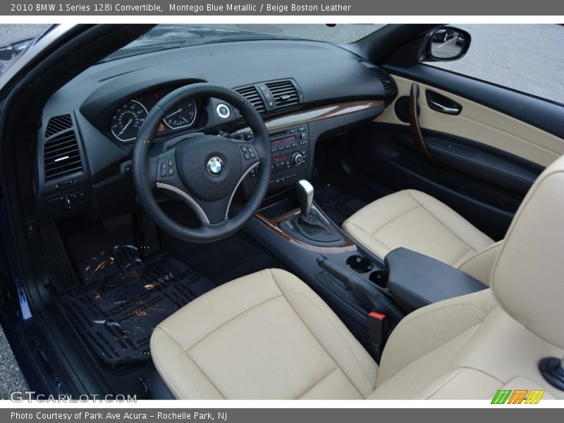 Montego Blue Metallic / Beige Boston Leather 2010 BMW 1 Series 128i Convertible