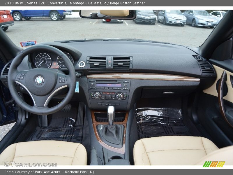 Montego Blue Metallic / Beige Boston Leather 2010 BMW 1 Series 128i Convertible