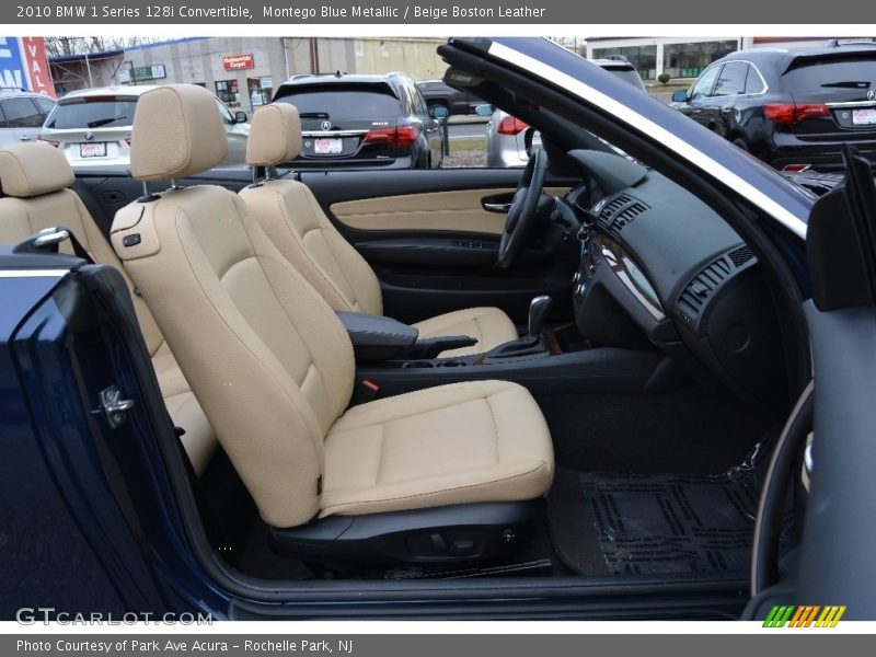 Montego Blue Metallic / Beige Boston Leather 2010 BMW 1 Series 128i Convertible