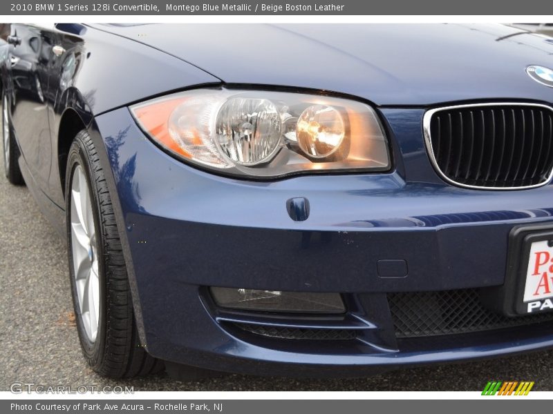 Montego Blue Metallic / Beige Boston Leather 2010 BMW 1 Series 128i Convertible