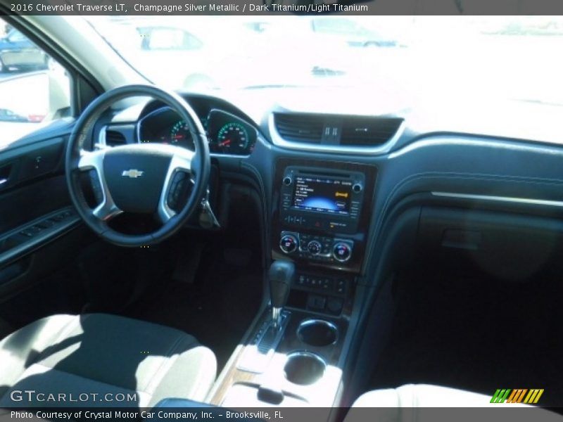 Champagne Silver Metallic / Dark Titanium/Light Titanium 2016 Chevrolet Traverse LT