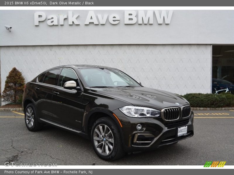 Dark Olive Metallic / Black 2015 BMW X6 xDrive50i