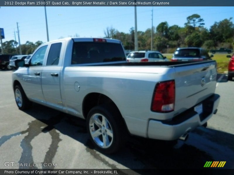 Bright Silver Metallic / Dark Slate Gray/Medium Graystone 2012 Dodge Ram 1500 ST Quad Cab
