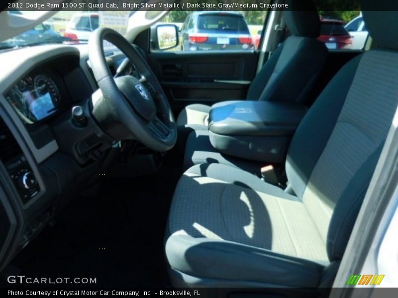 Bright Silver Metallic / Dark Slate Gray/Medium Graystone 2012 Dodge Ram 1500 ST Quad Cab