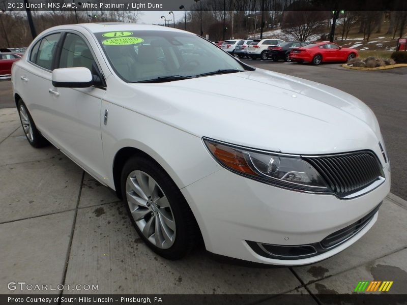 White Platinum / Light Dune 2013 Lincoln MKS AWD