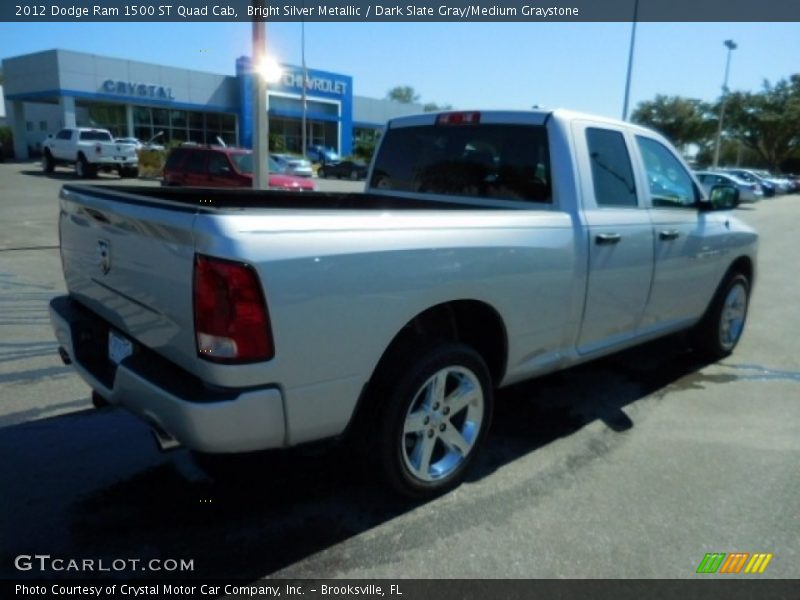 Bright Silver Metallic / Dark Slate Gray/Medium Graystone 2012 Dodge Ram 1500 ST Quad Cab