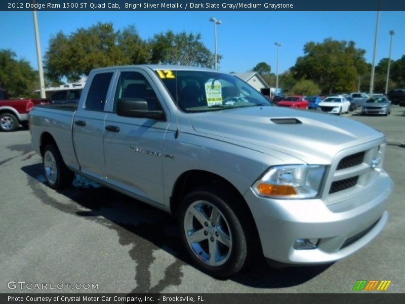 Bright Silver Metallic / Dark Slate Gray/Medium Graystone 2012 Dodge Ram 1500 ST Quad Cab
