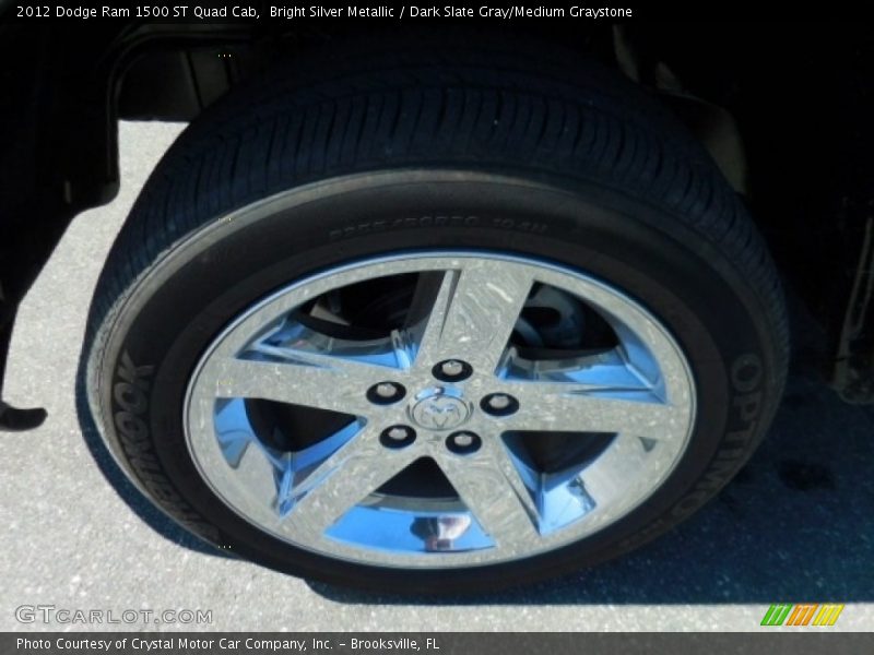 Bright Silver Metallic / Dark Slate Gray/Medium Graystone 2012 Dodge Ram 1500 ST Quad Cab