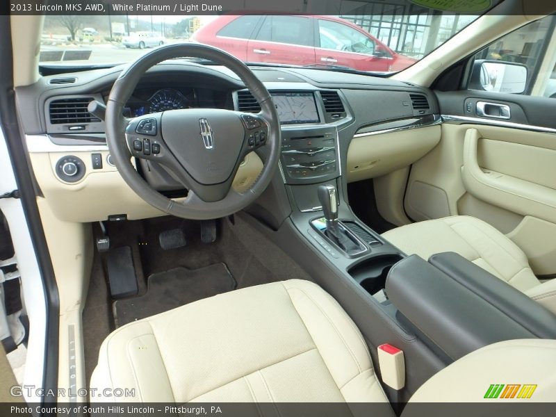 White Platinum / Light Dune 2013 Lincoln MKS AWD